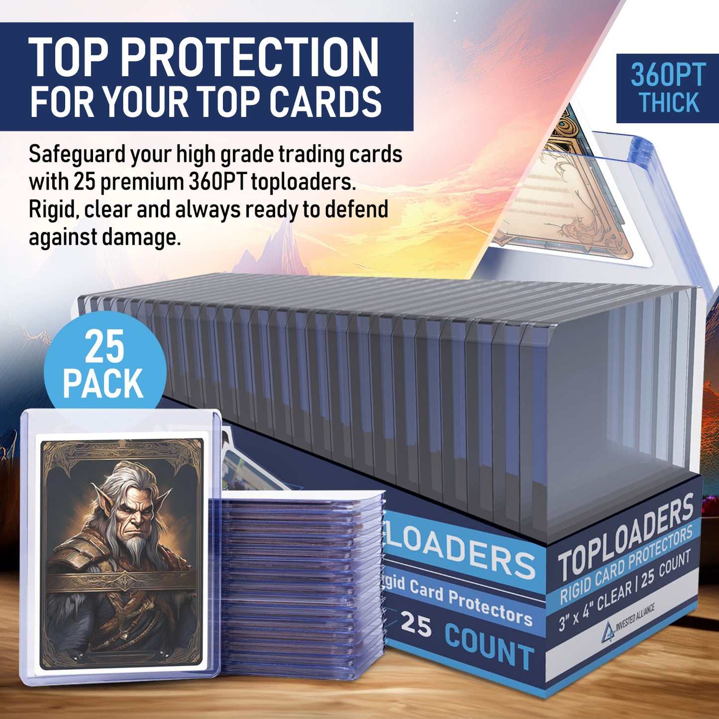 360PT - 25 Pack - Premium Top Loaders