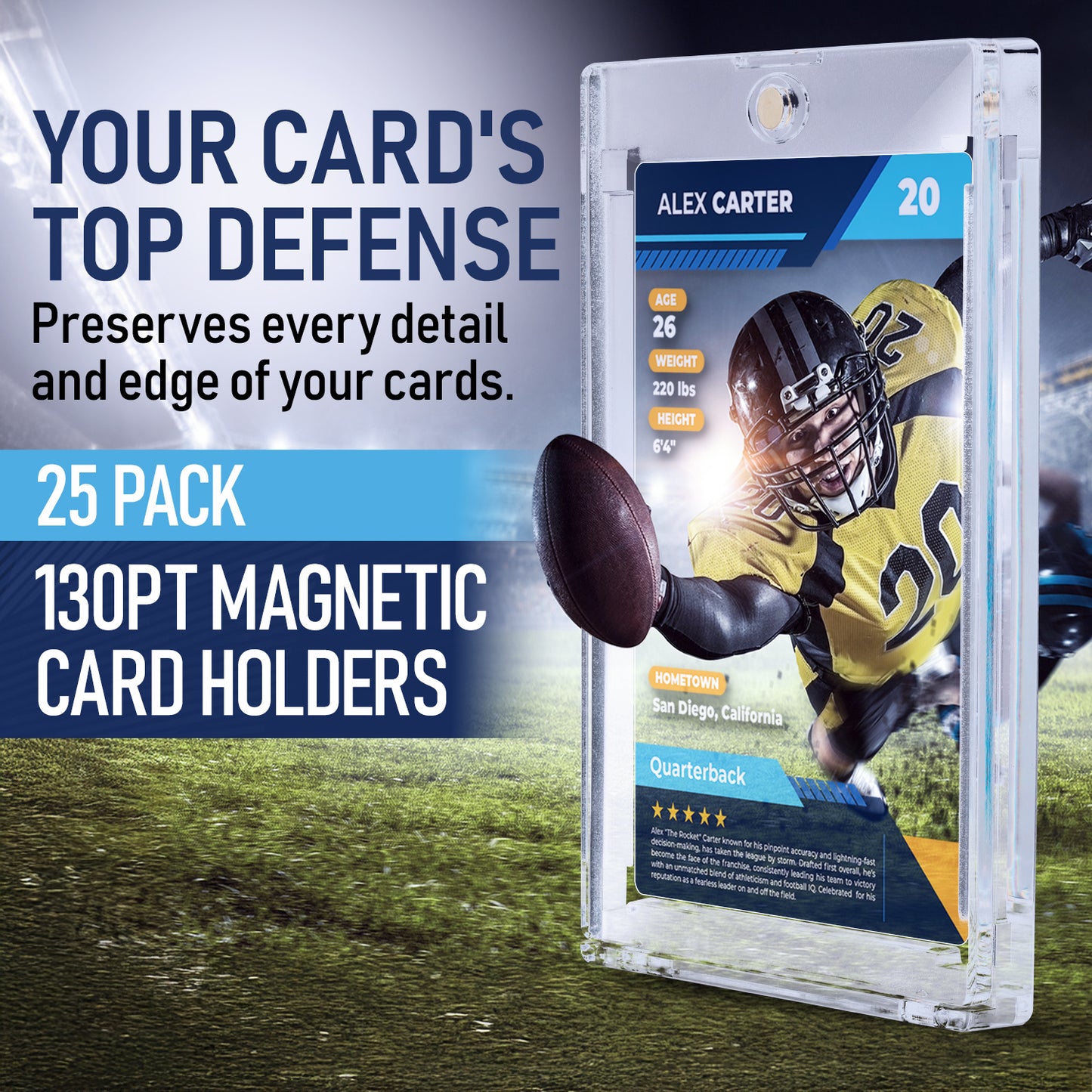 130PT - 25 Pack Premium Magnetic Card Holder