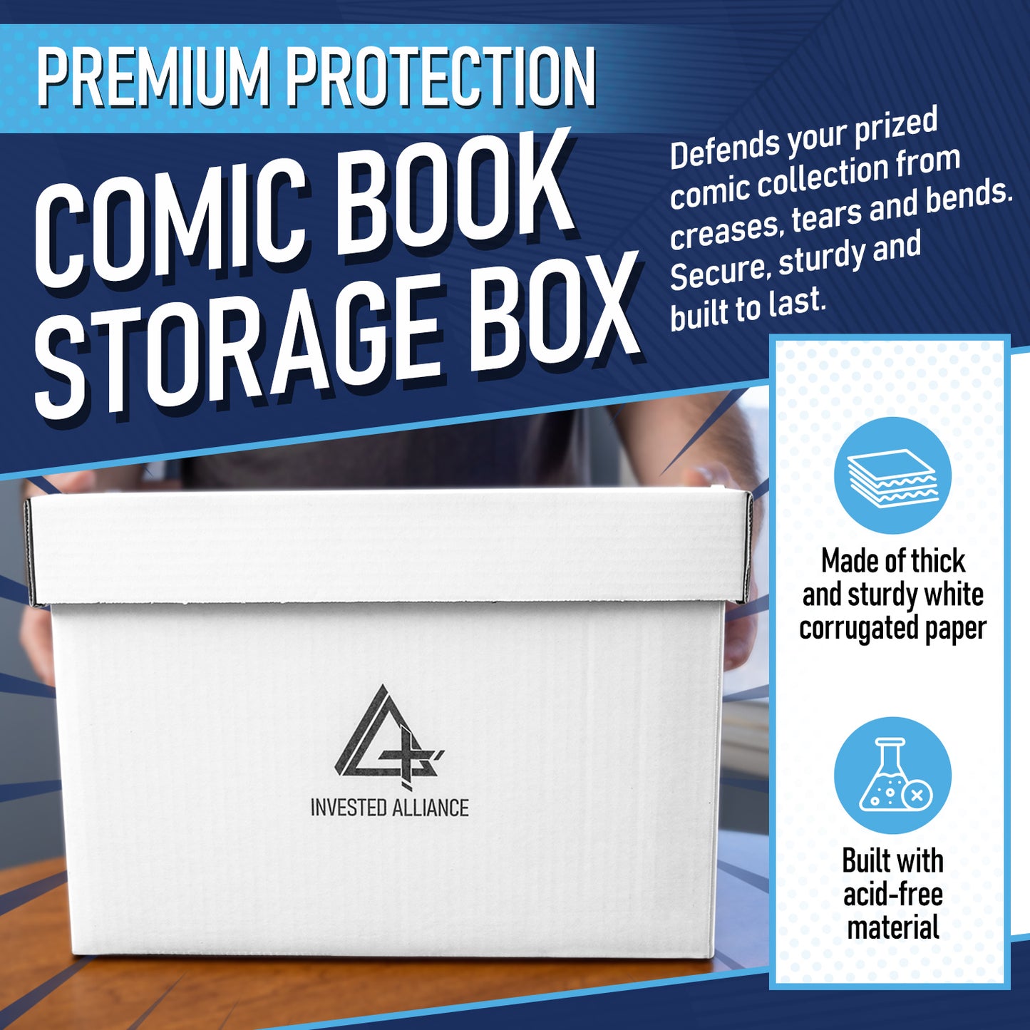 3 Pack - Comic Book Storage Boxes & White Dividers Bundle