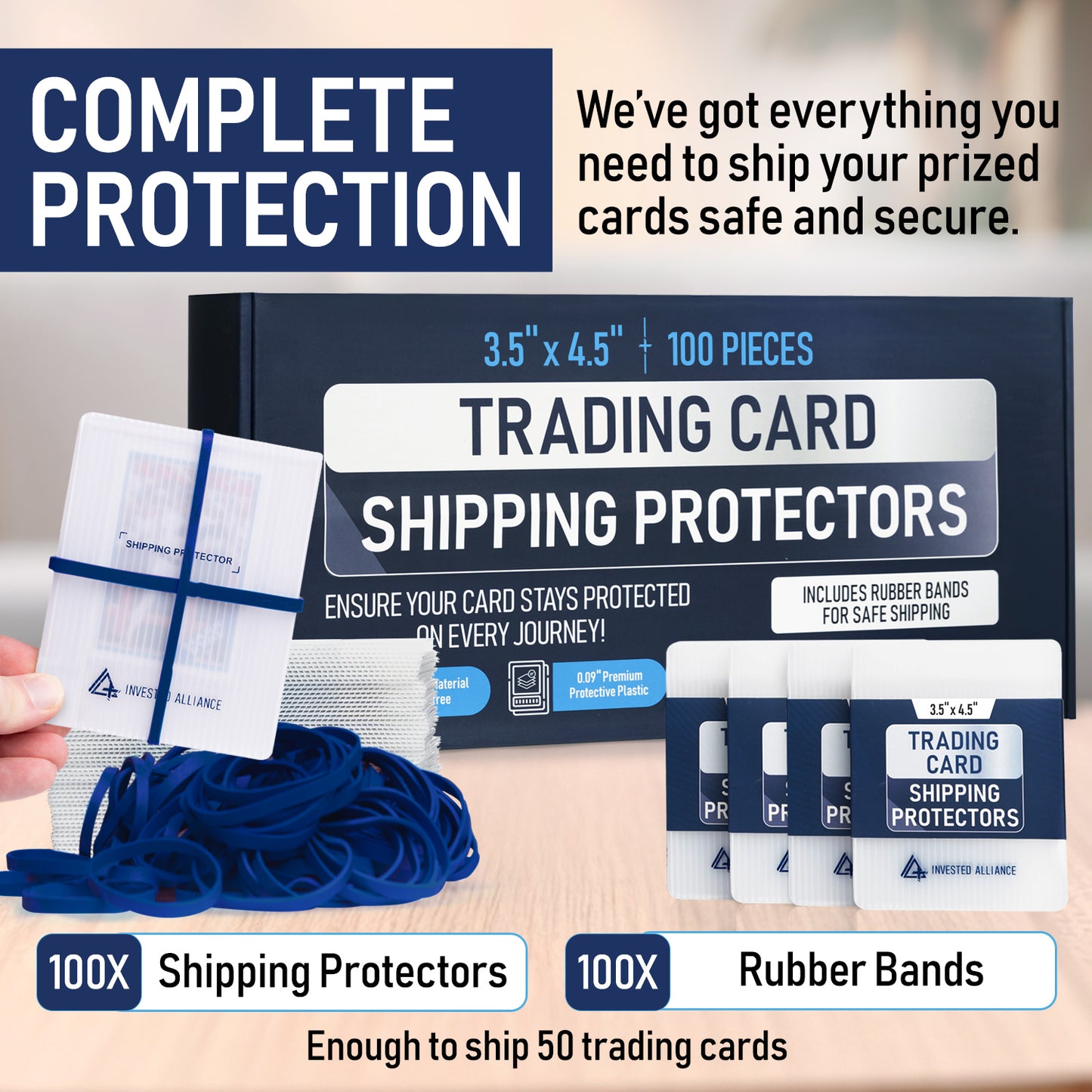 Trading Card Shipping Protector 3.5x4.5 - 100 Pack