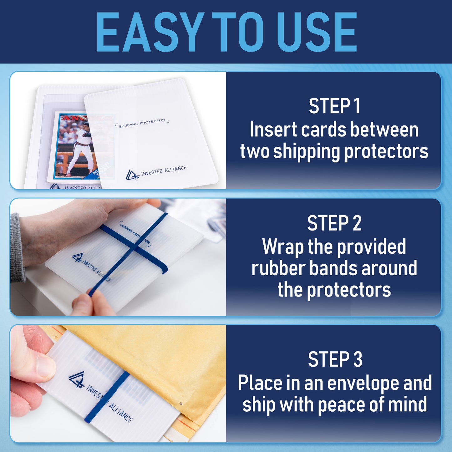 Trading Card Shipping Protector 3.5x4.5 - 500 Pack