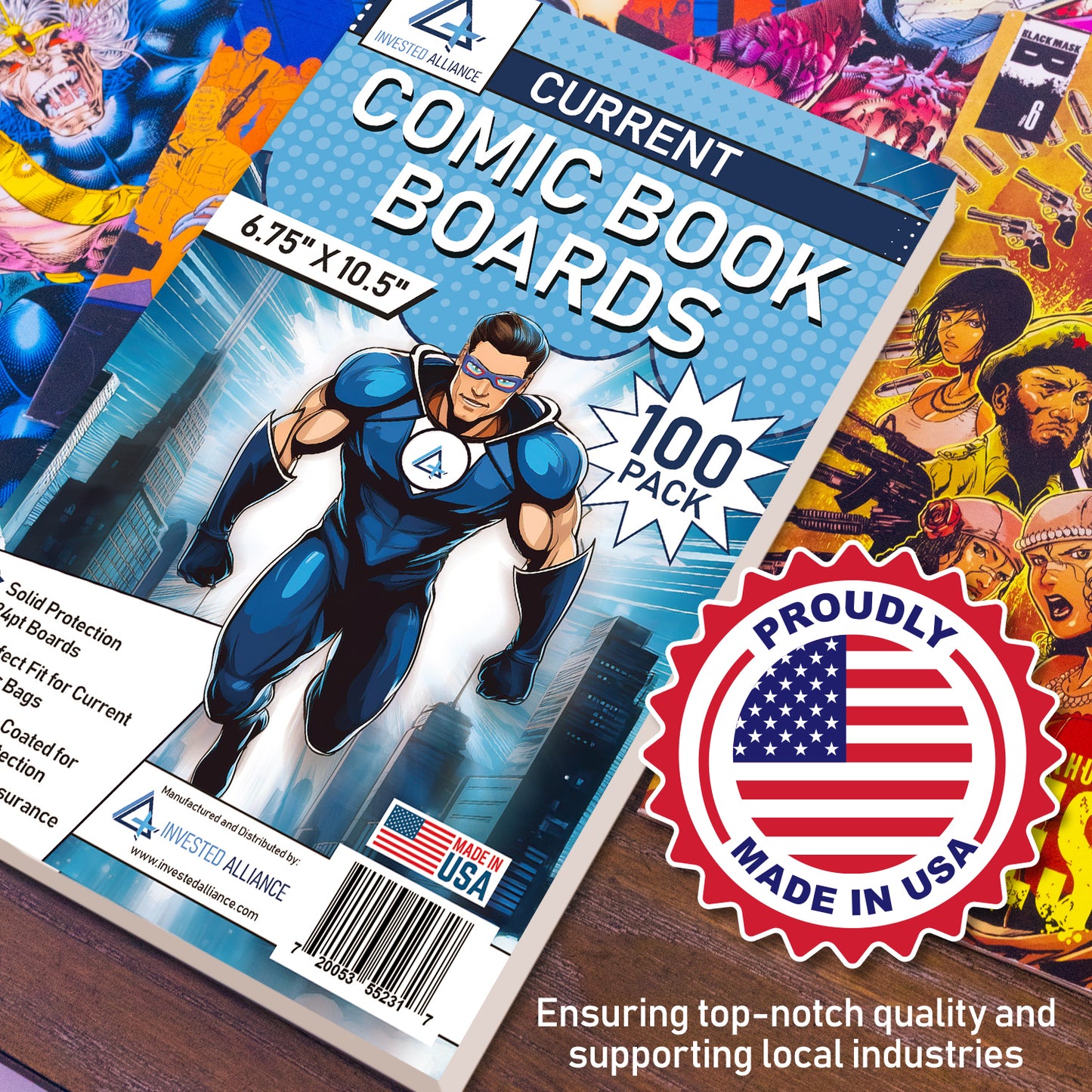 100 Pack - Current Comic Book Backing Boards