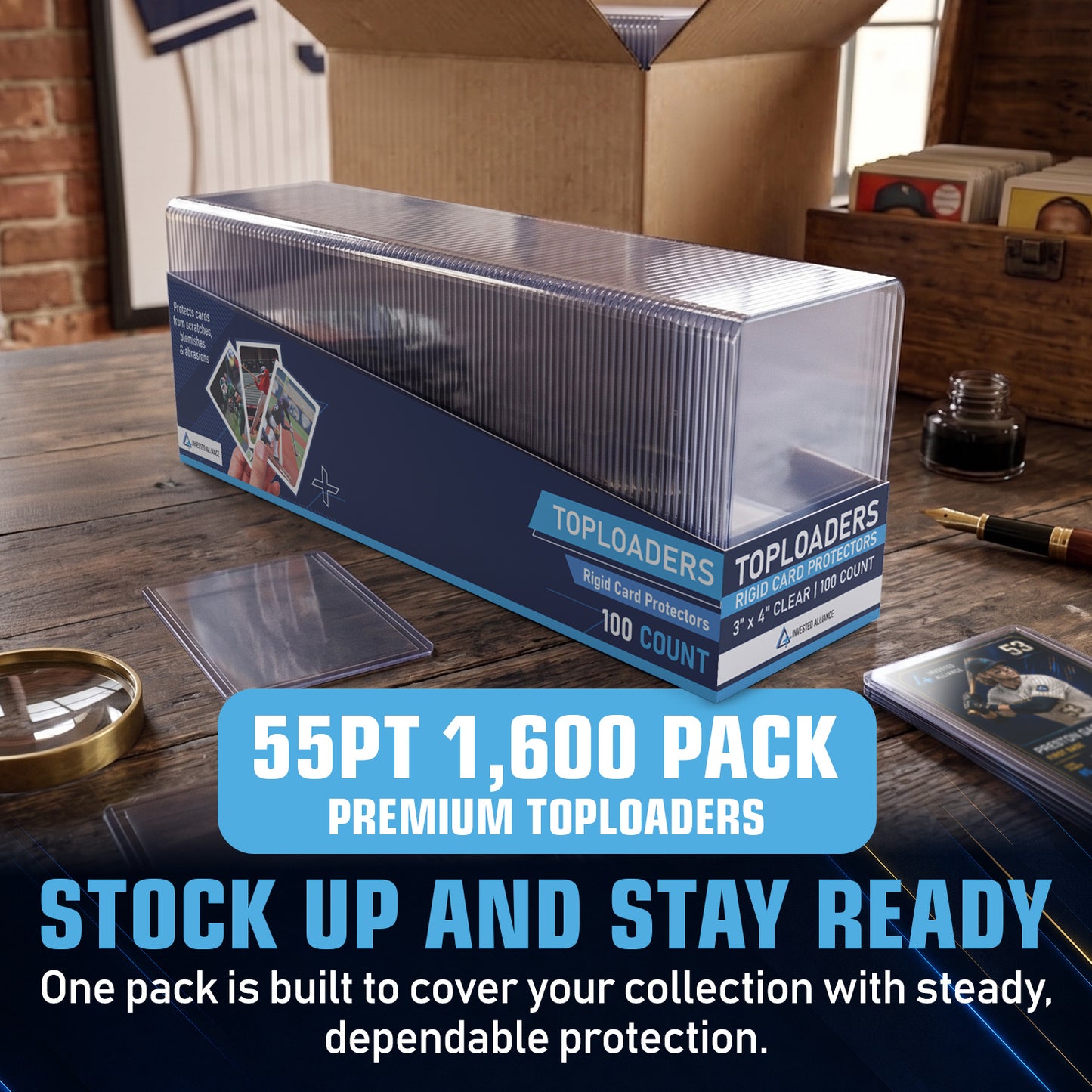 55PT Premium Top Loaders 1,600 Pack