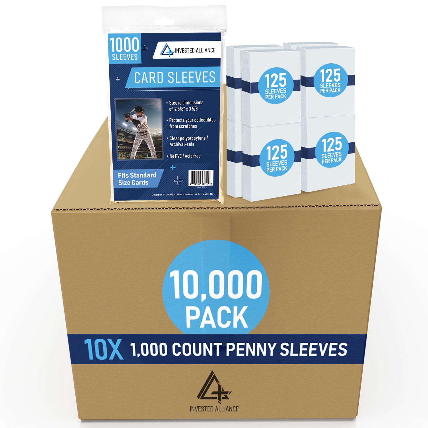 10,000 Pack - Standard Size Penny Sleeves 10,000 Pack - Standard Size Penny Sleeves