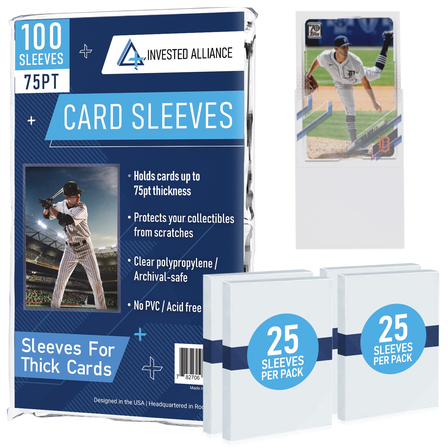 75PT - 100 Pack Penny Sleeves Invested Alliance 75PT - 100 Pack Penny Sleeves Invested Alliance