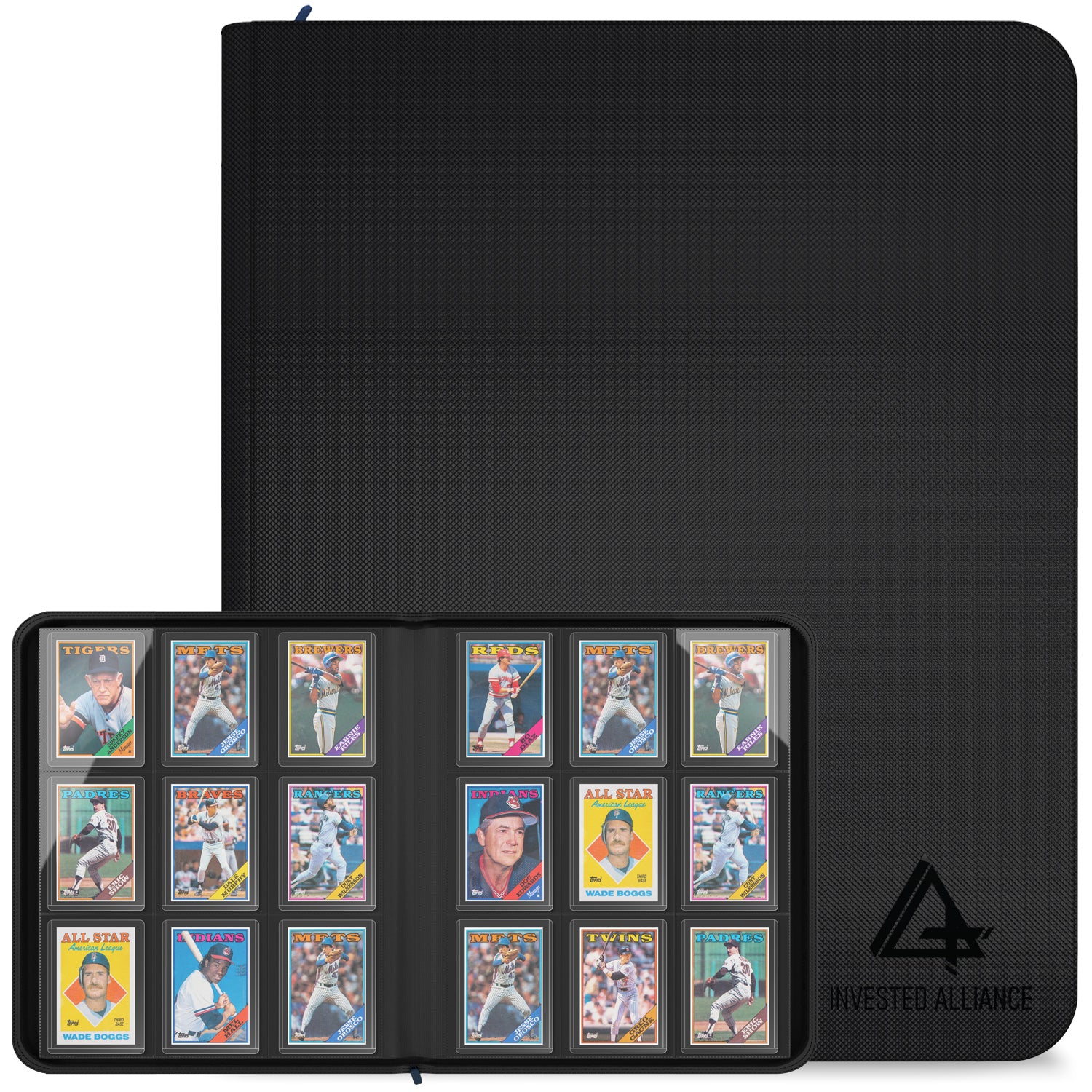 card binder amazon Invested Alliance 9pkt Toploader Binder Black