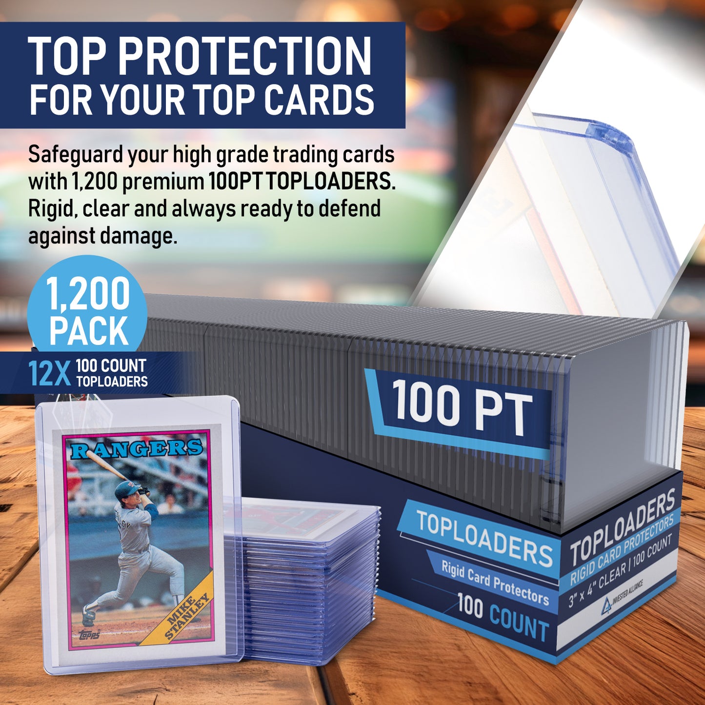 100PT Premium Top Loaders 1,200 Pack
