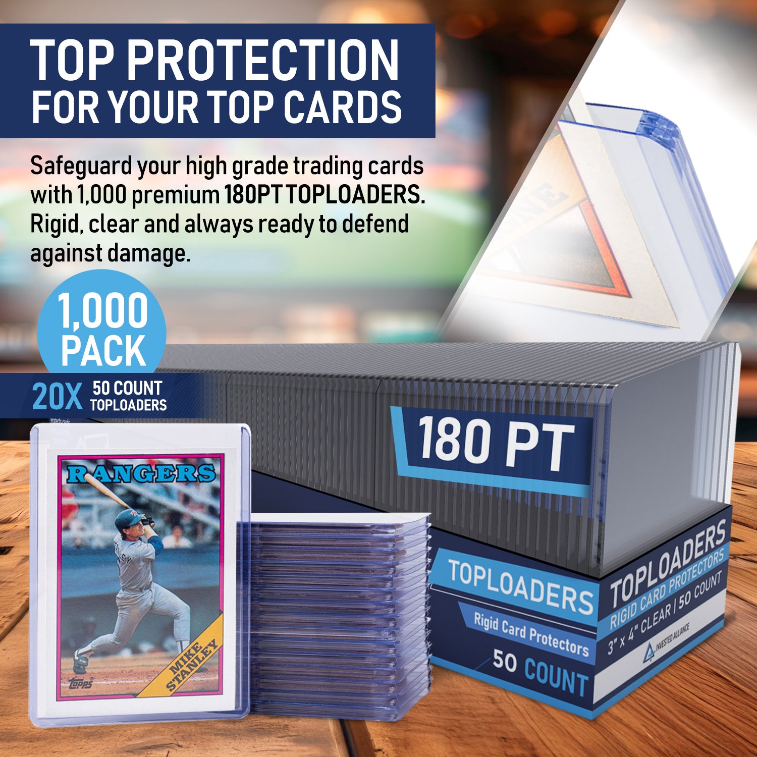 180 pt card sleeves Premium Top Loaders for Cards Case Pack