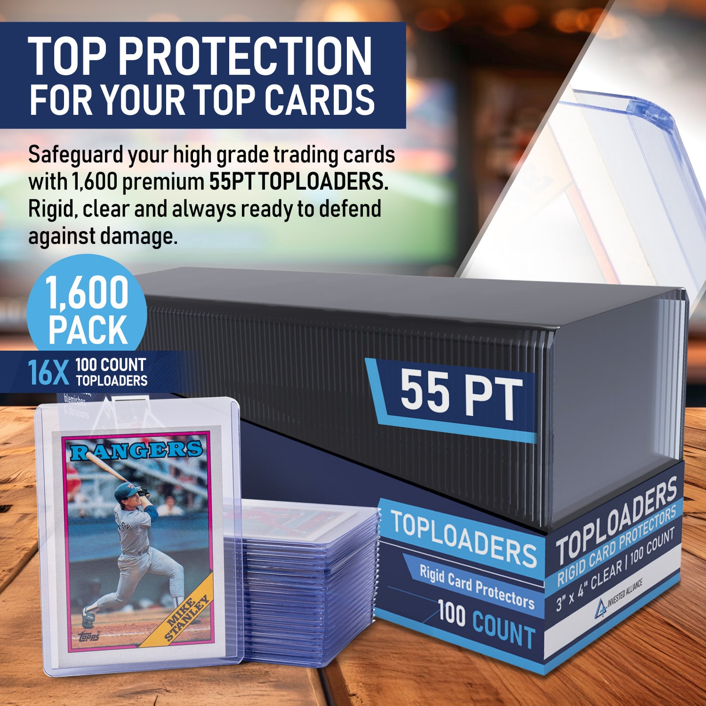 55PT Premium Top Loaders 1,600 Pack