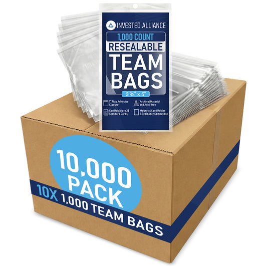10,000 Pack Clear Resealable Team Bags