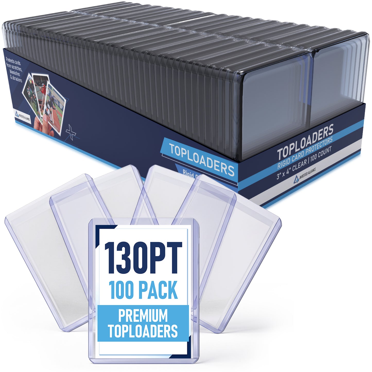 130PT - 100 Pack Premium Top Loaders
