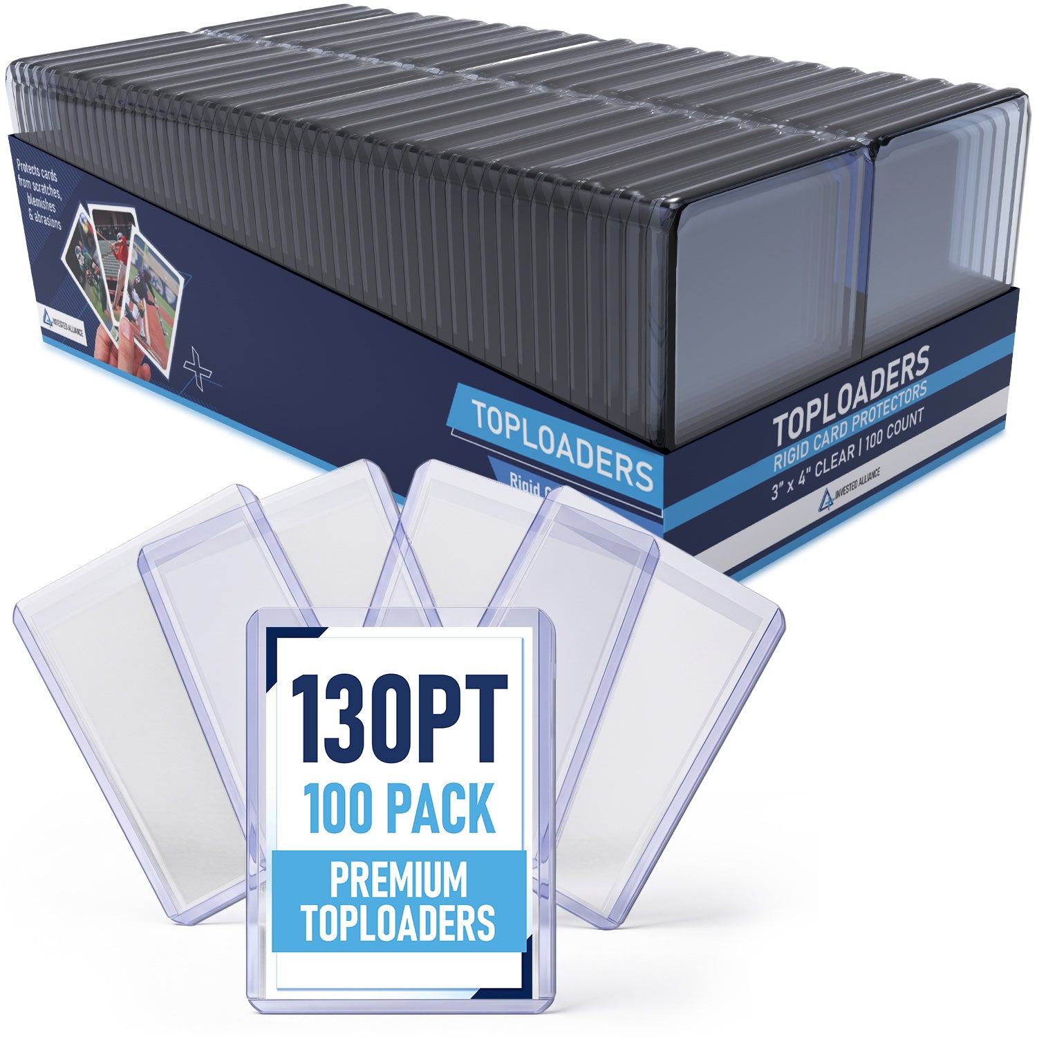130PT - 100 Pack Premium Top Loaders
