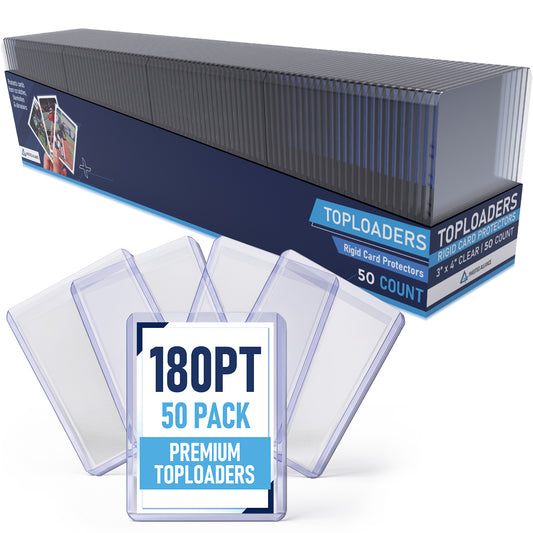 180PT - 50 Pack Premium Top Loaders