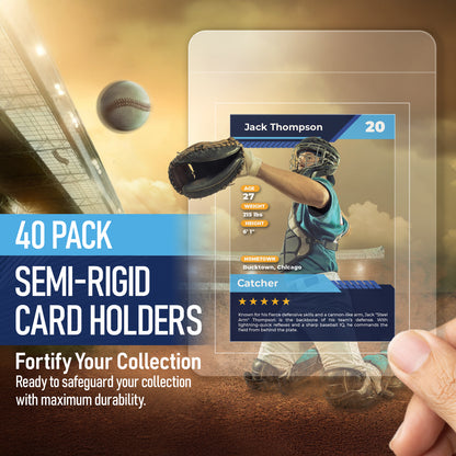 40 Pack - Semi Rigid Card Holders