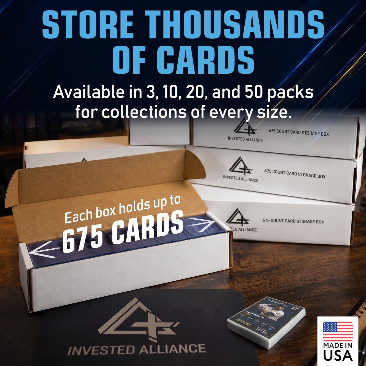 50 Pack - Premium Cardboard Storage Boxes