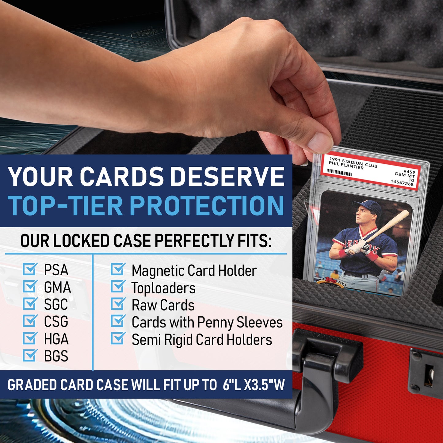 Red - Premium Graded Card Case