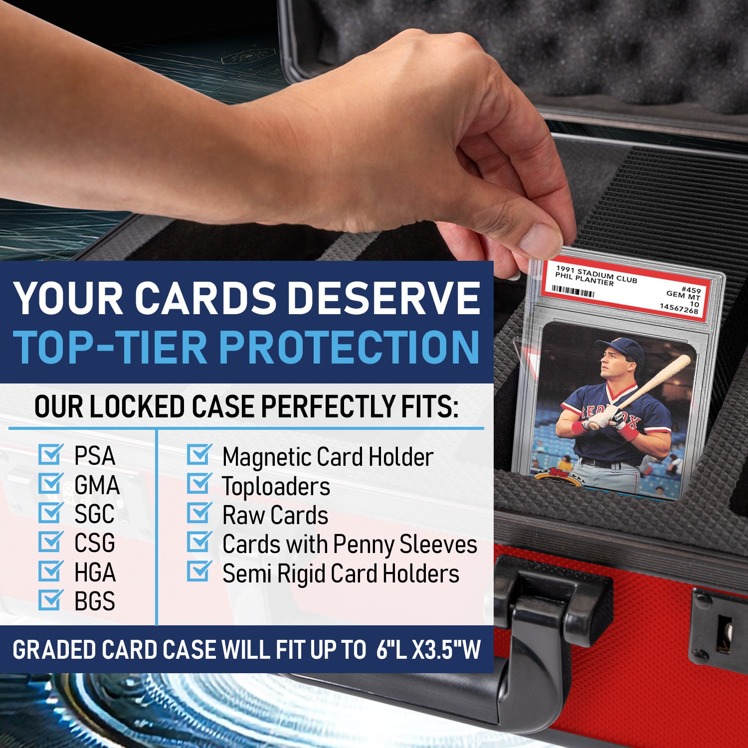 Red - Premium Graded Card Case