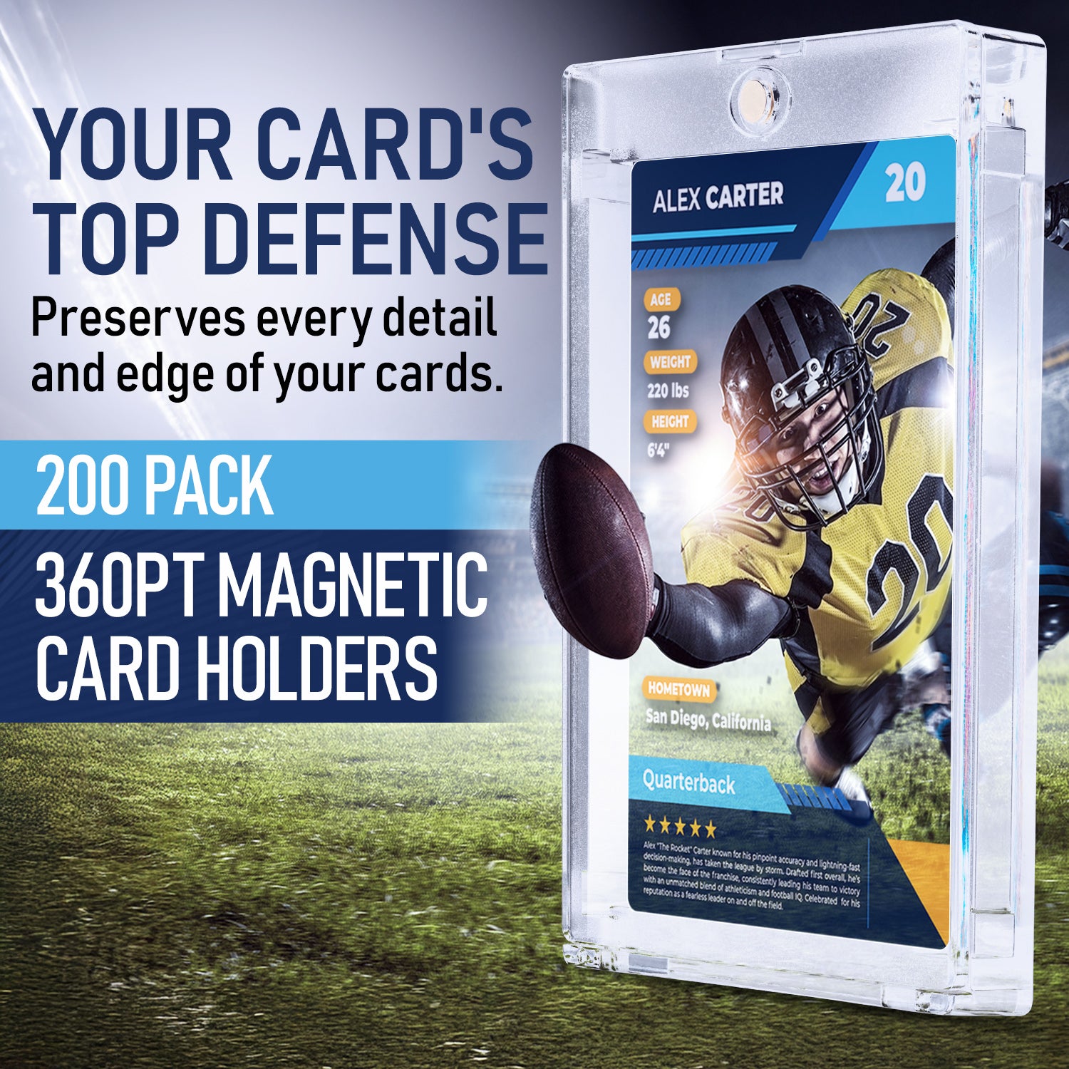 360PT - 200 Pack Premium Magnetic Card Holder