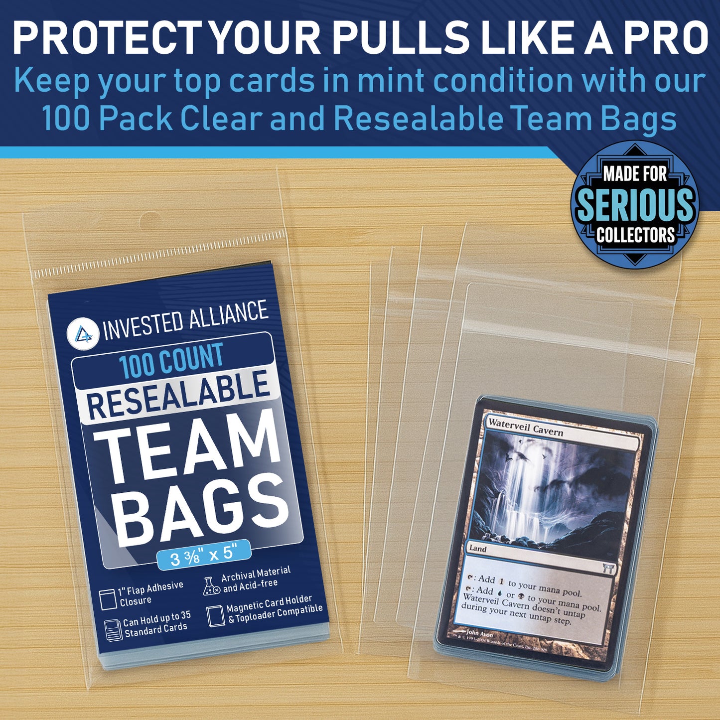 100 Pack Clear Resealable Team Bags