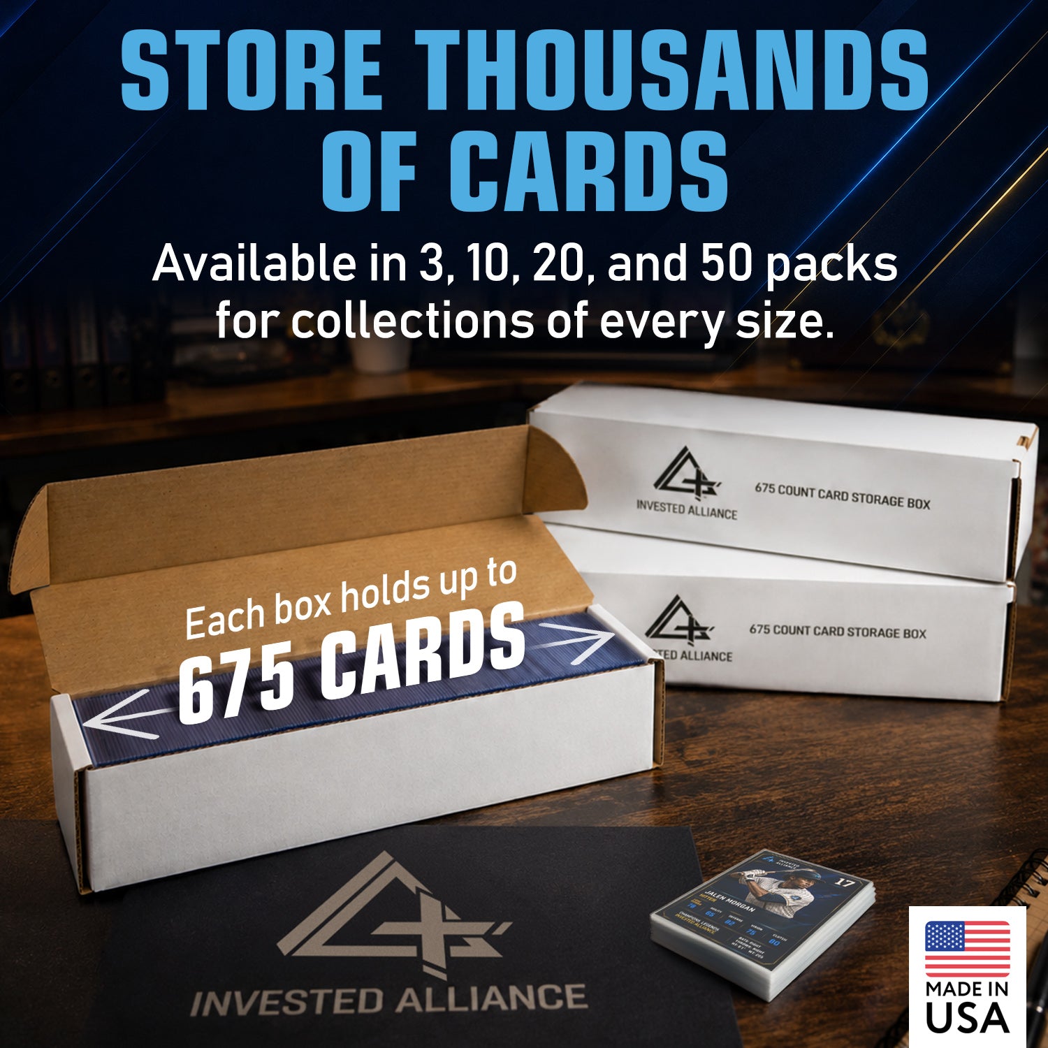 3 Pack - Premium Cardboard Storage Boxes