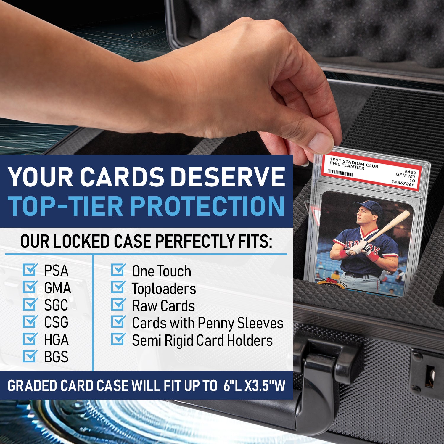 Black - Premium Graded Card Case Invested Alliance Black - Premium Graded Card Case Invested Alliance