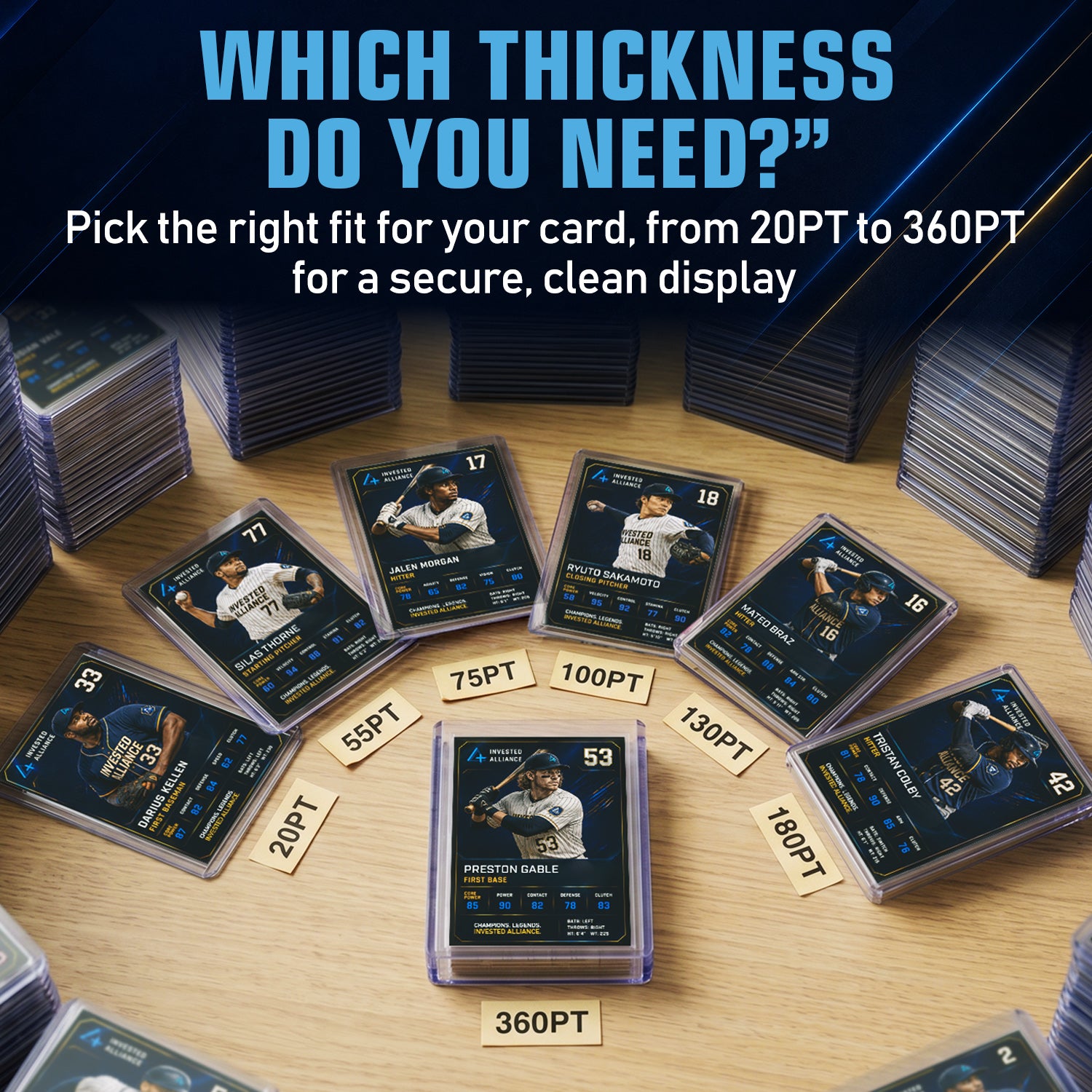 20PT - 100 Pack Premium Top Loaders