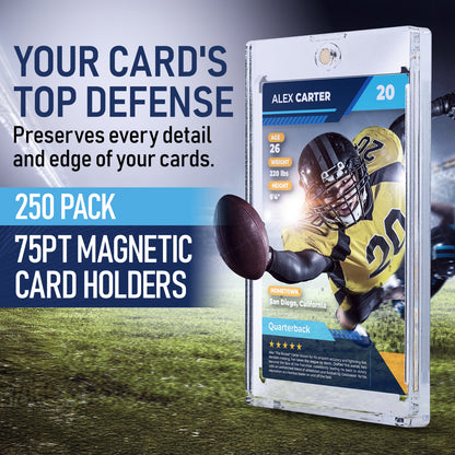 75PT - 250 Pack Premium Magnetic Card Holder