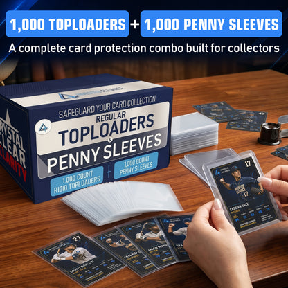 20PT - 1,000 Pack Top Loaders & 1,000pk Standard Size Penny Sleeves