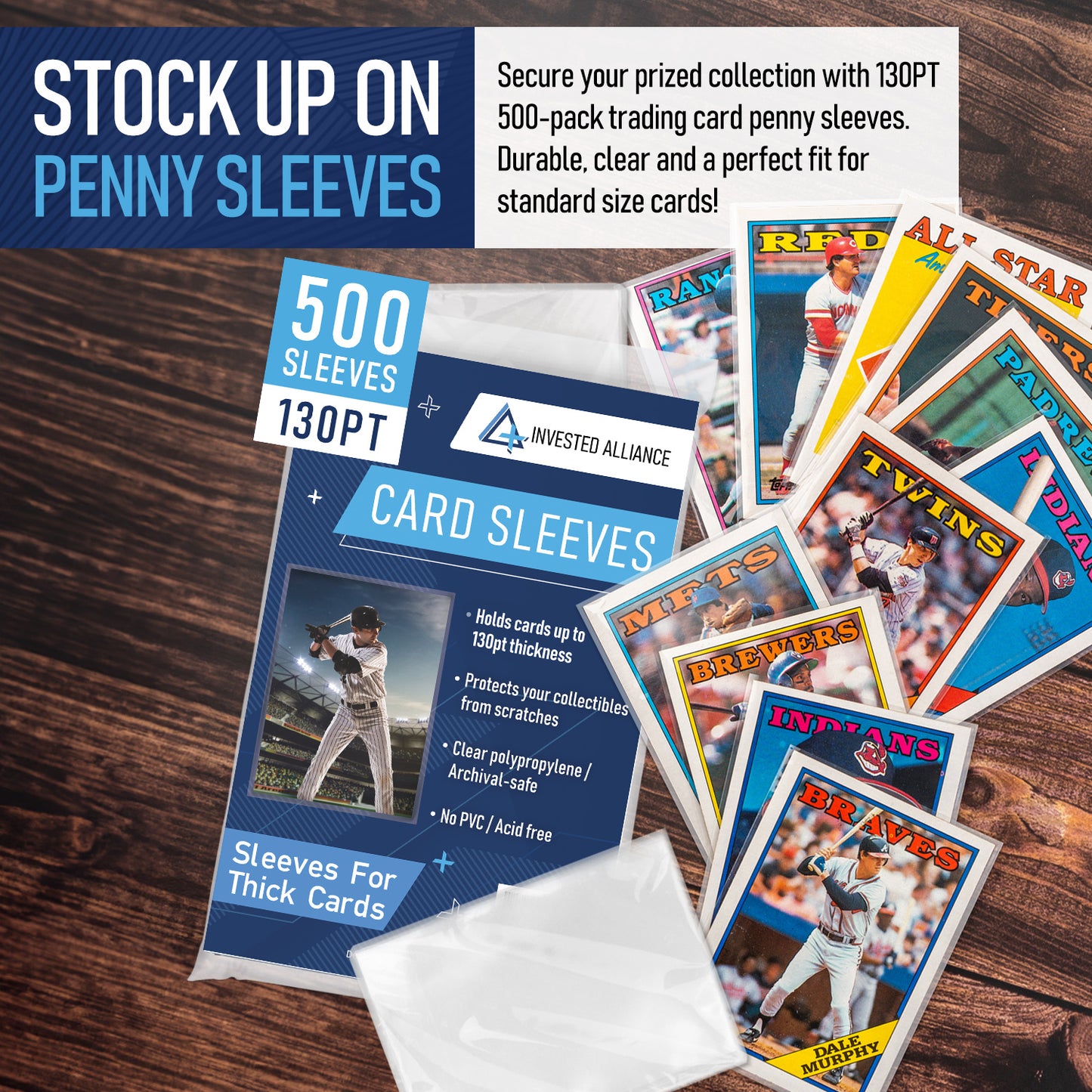 130PT - 500 Pack Penny Sleeves