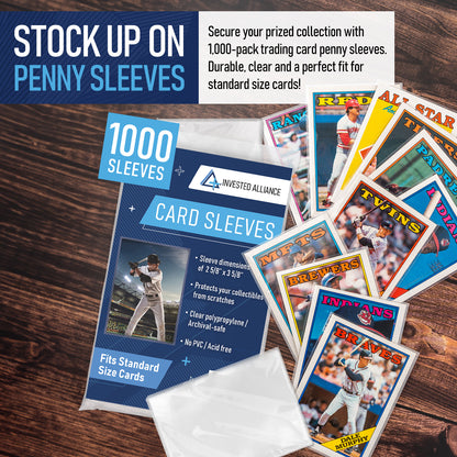 1,000 Pack - Standard Size Penny Sleeves