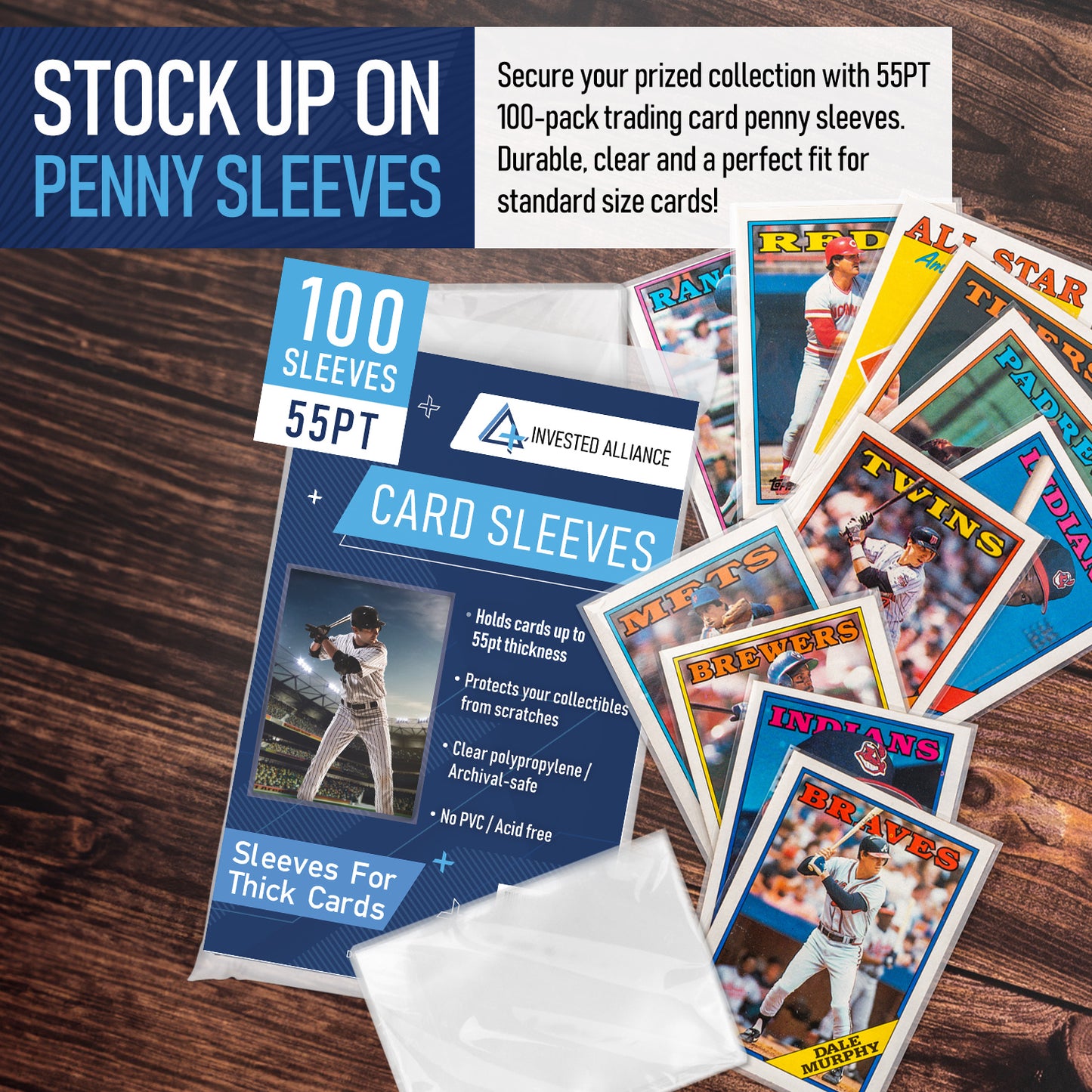 tobacco card penny sleeves 2.5 x 3.5 SLEEVES Soft Trading Protectors 1000 count welding process Penny Sleeves (Tobacco Cards) -