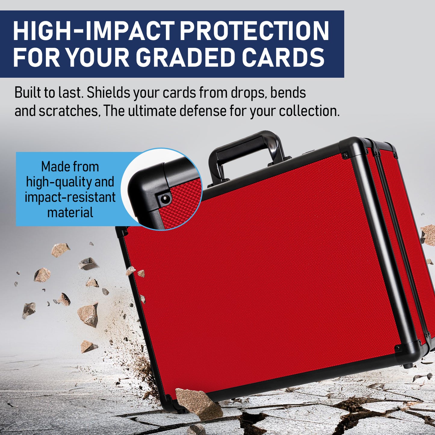 Red - Premium Graded Card Case