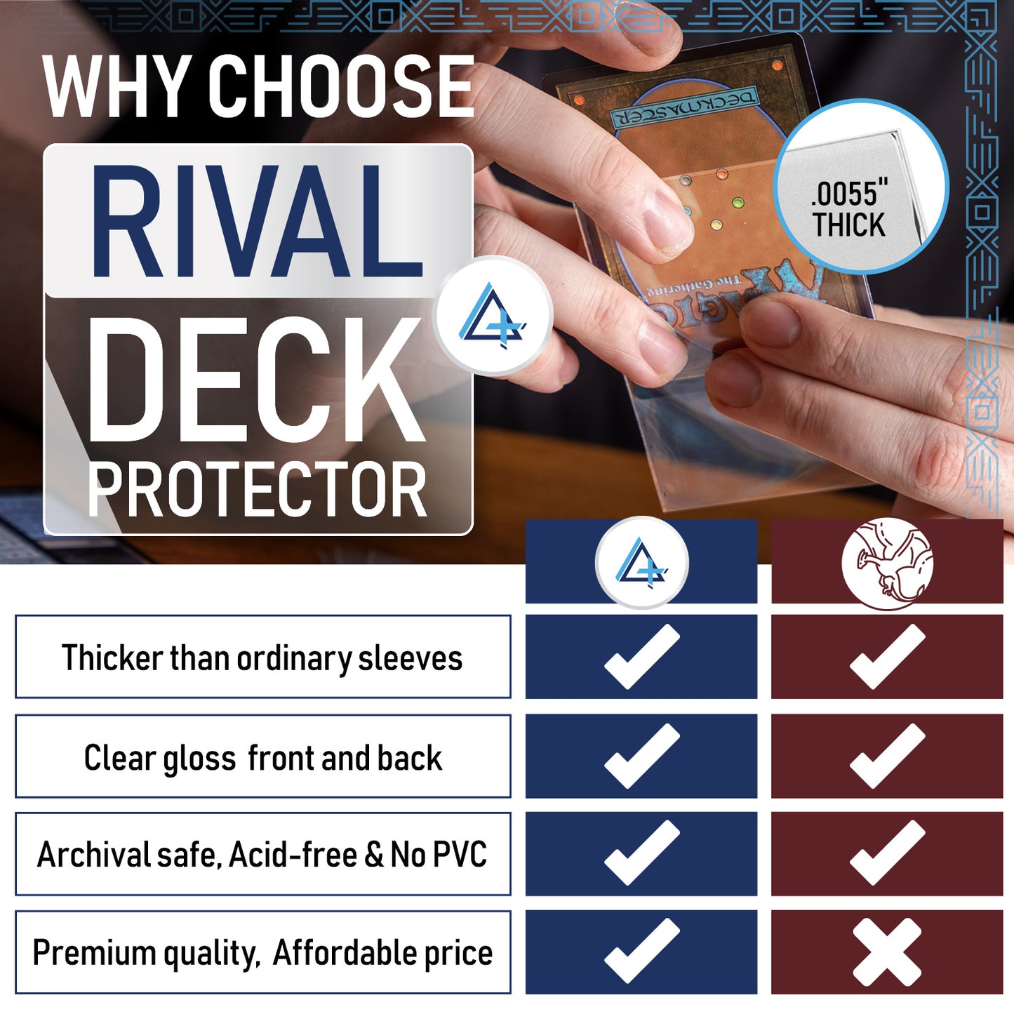 500 Pack - Premium Rival Deck Protectors