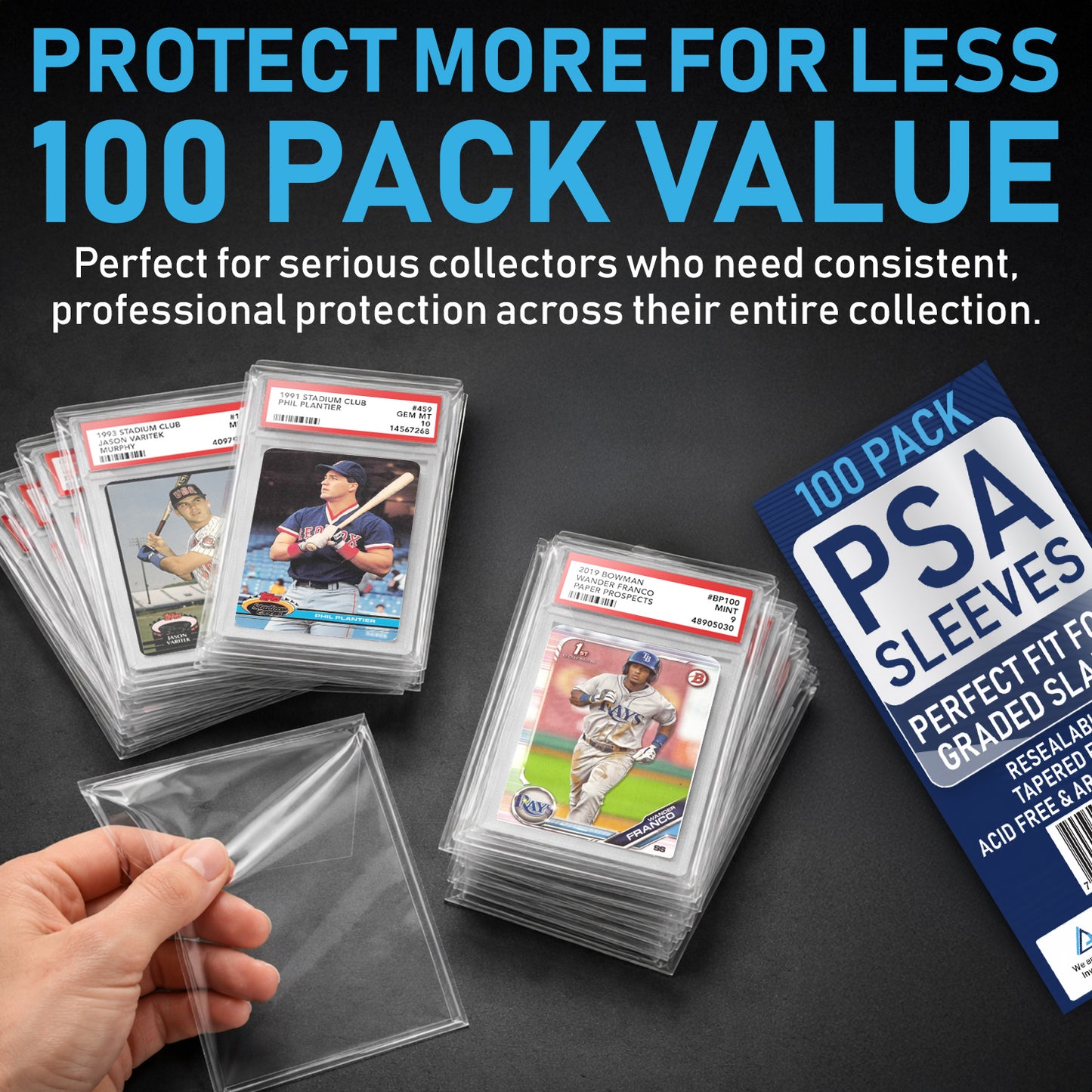 100 Pack - PSA Slab Sleeves