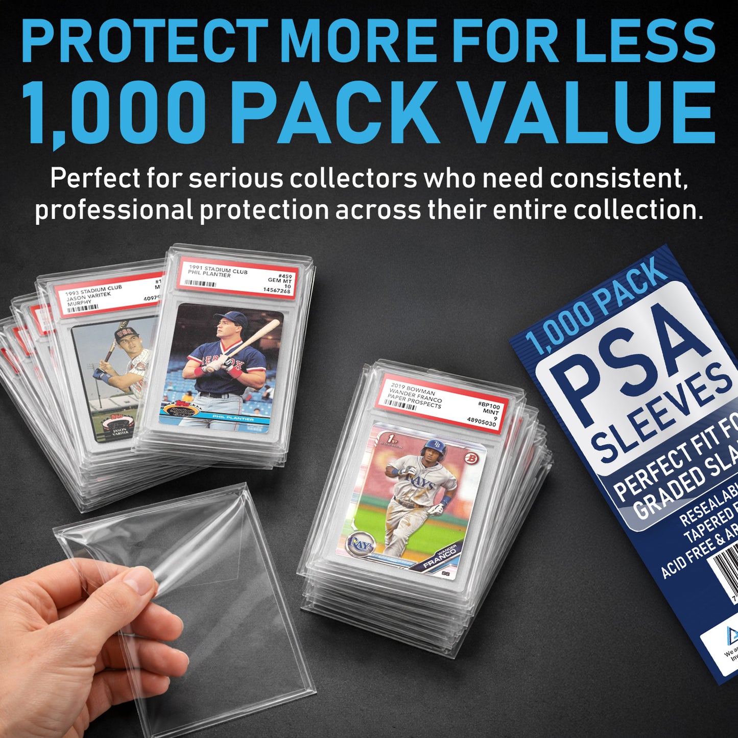 1,000 Pack - PSA Slab Sleeves