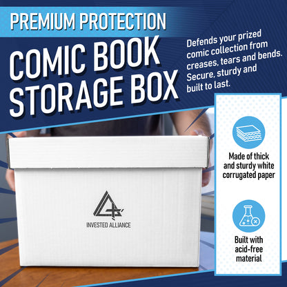 3 Pack - Comic Book Storage Boxes & White Dividers Bundle