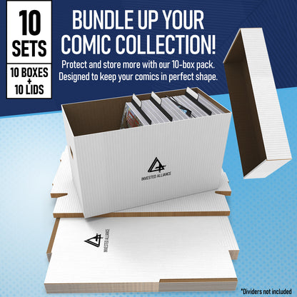 10 Pack - Premium Comic Book Storage Boxes