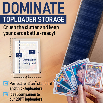 20 Pack - Premium Toploader Cardboard Storage Boxes