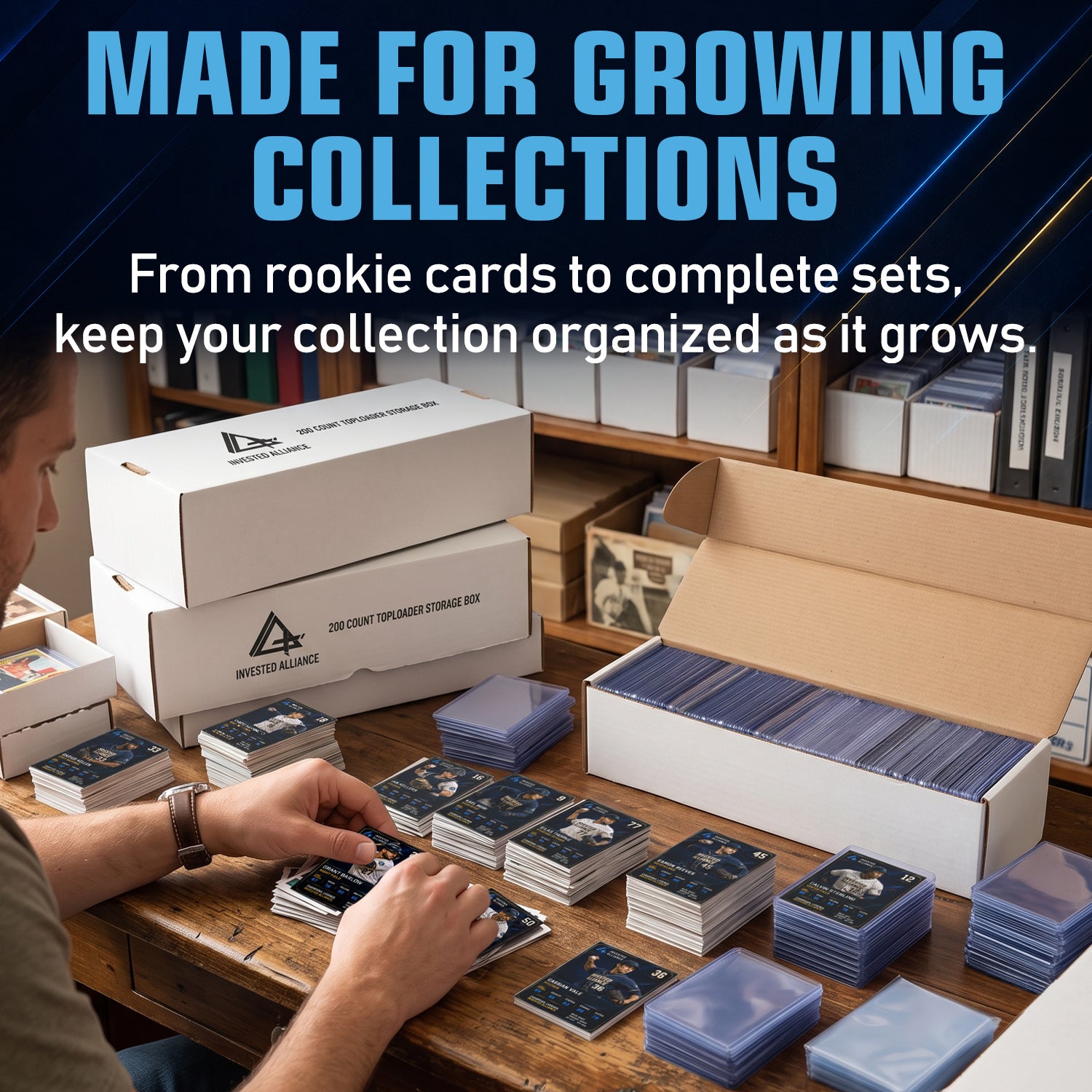 20 Pack - Premium Toploader Cardboard Storage Boxes