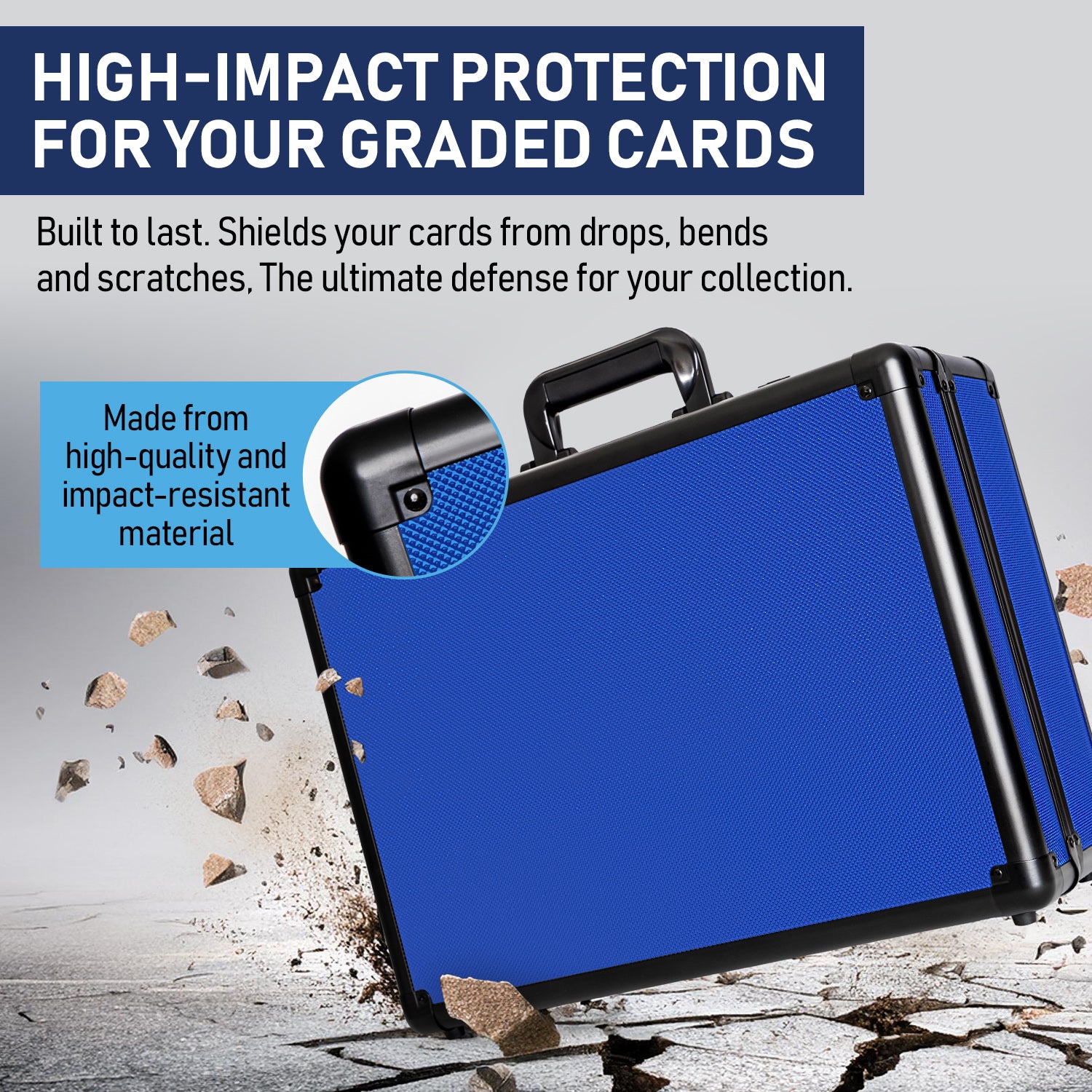 Blue - Premium Graded Card Case