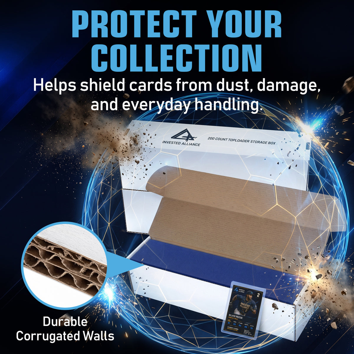 20 Pack - Premium Toploader Cardboard Storage Boxes