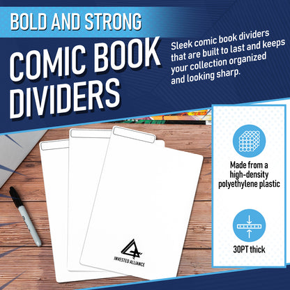 3 Pack - Comic Book Storage Boxes & White Dividers Bundle