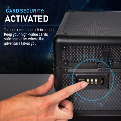 graded card case with lock Invested Alliance Premium Black 4 Row Card Case