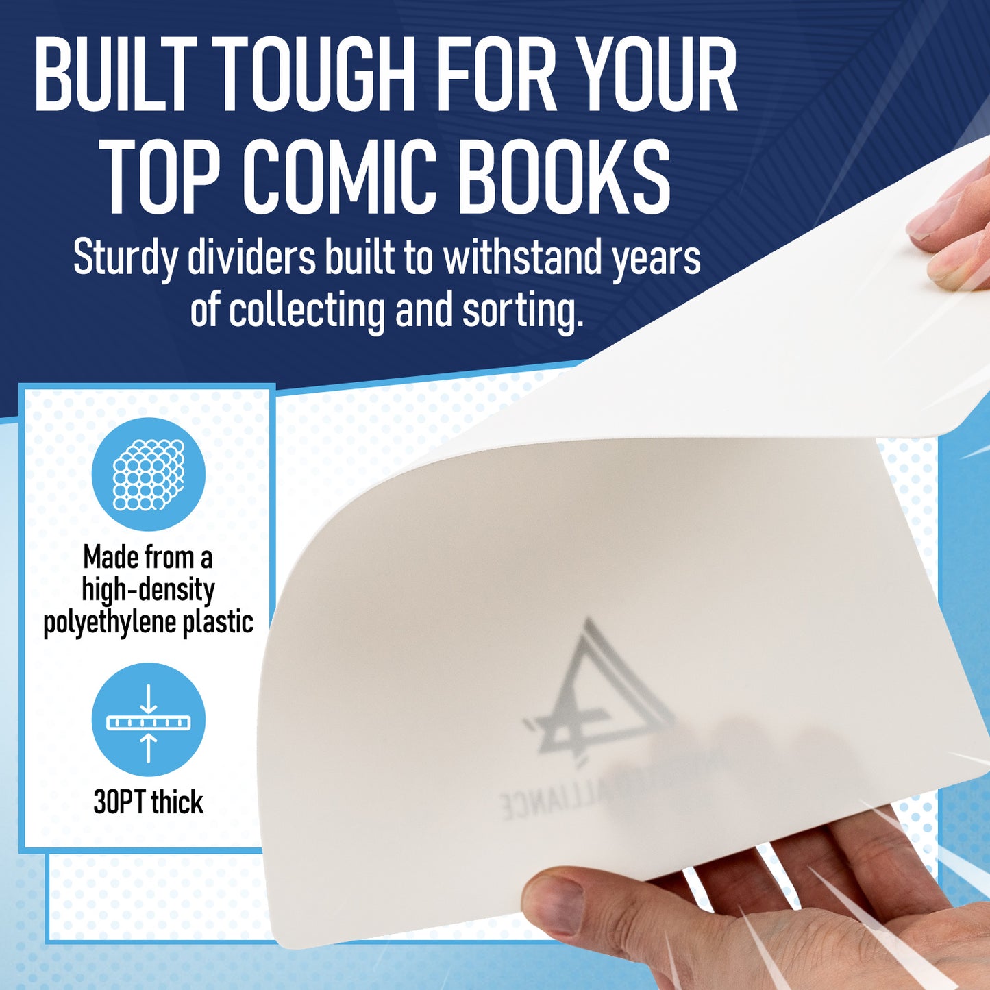 25 Pack - White Comic Book Dividers