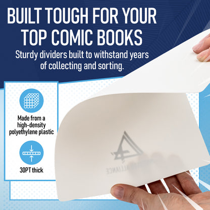 25 Pack - White Comic Book Dividers