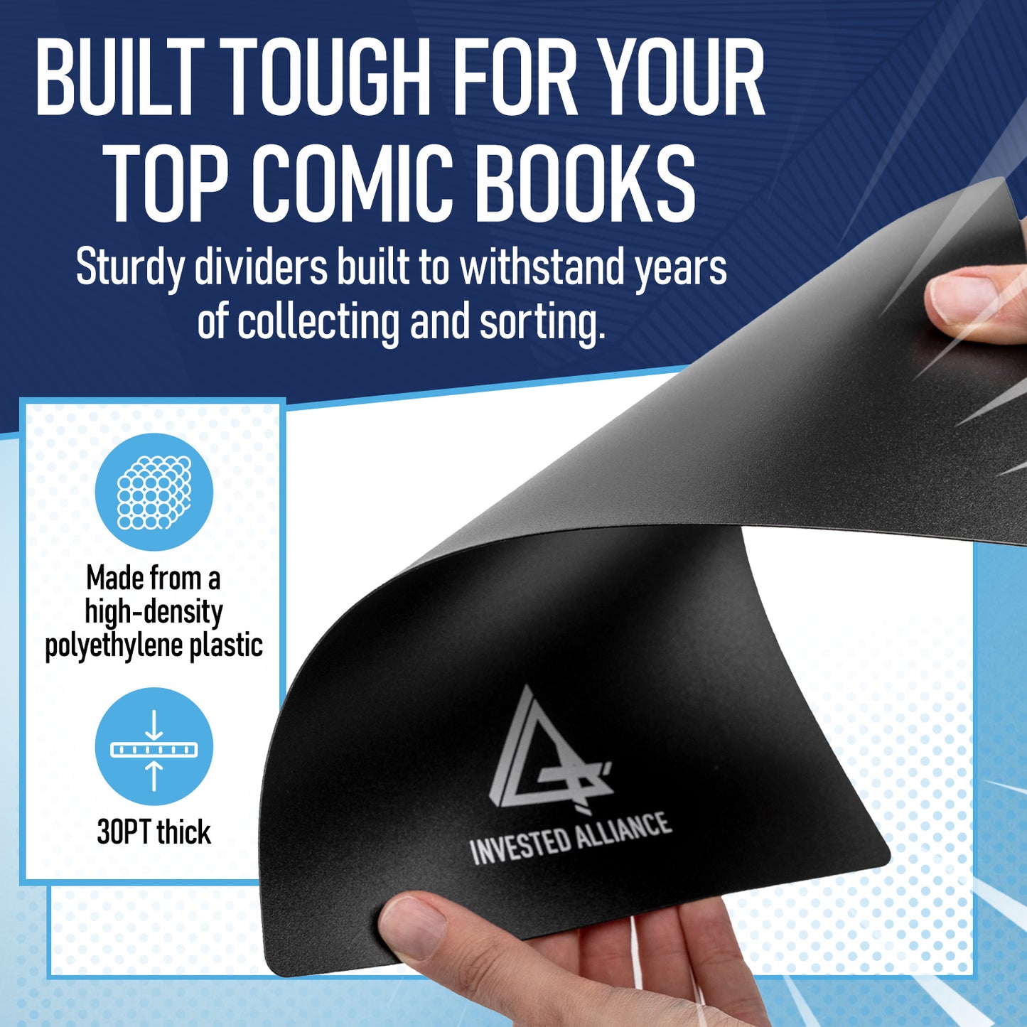 25 Pack - Black Comic Book Dividers