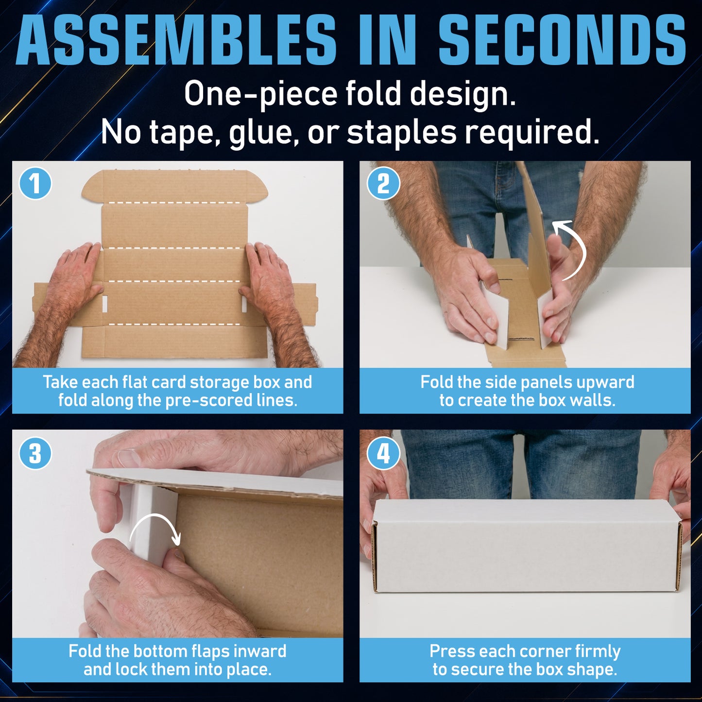 20 Pack - Premium Toploader Cardboard Storage Boxes