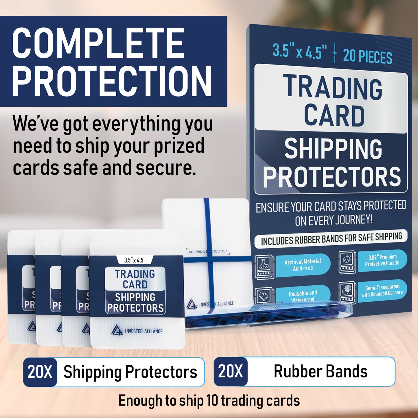 Trading Card Shipping Protector 3.5x4.5 - 20 Pack