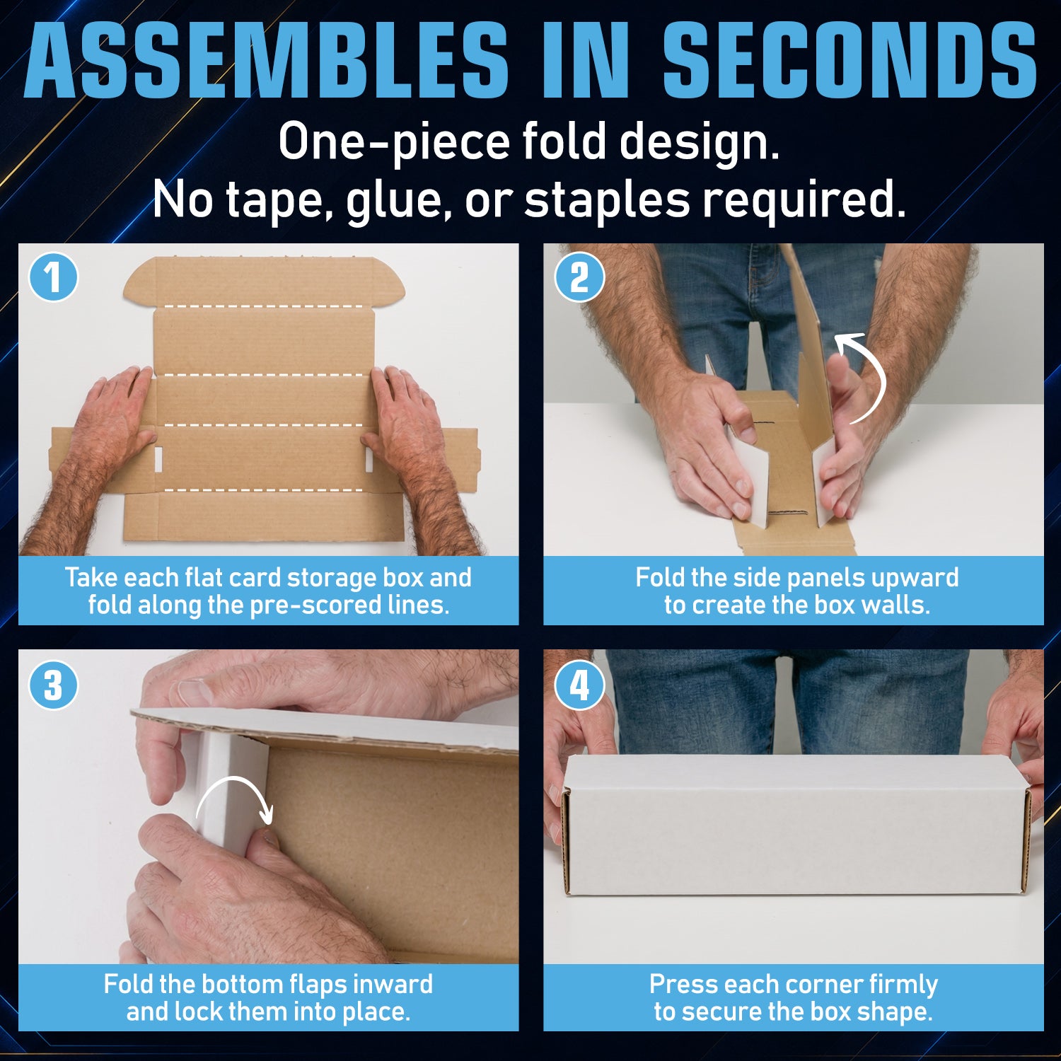 20 Pack - Premium Cardboard Storage Boxes