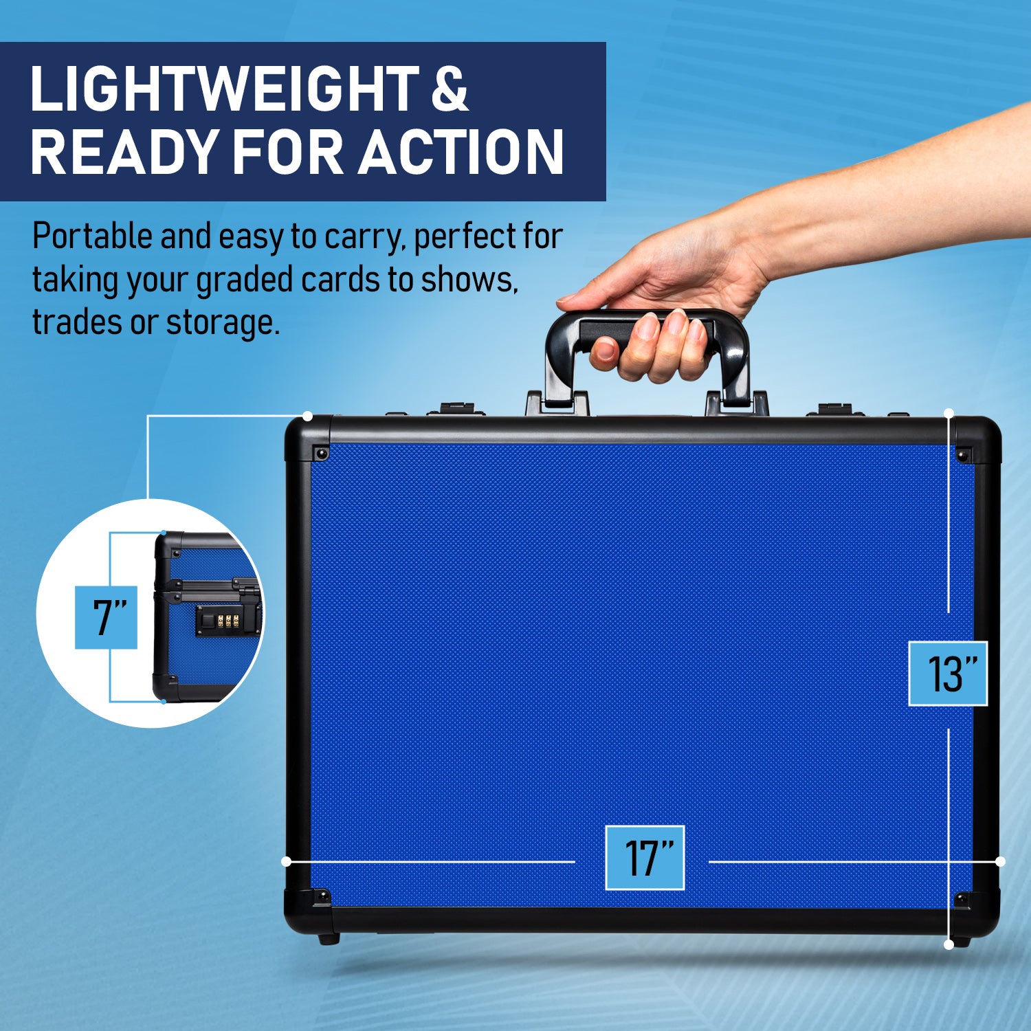 Blue - Premium Graded Card Case